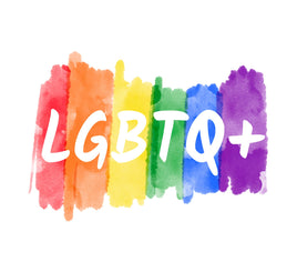 LGBTQ with rainbow colour background -  Funny and motivational Gifts for LGBTQ+ GiftyMcGiftFace