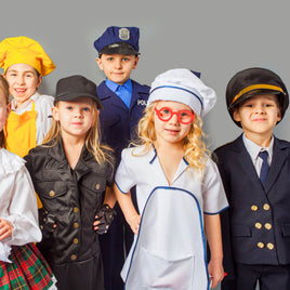 kids in different uniforms, pilot, nurse, police - Gifts relating to a Profession / Job - GiftyMcGiftFace