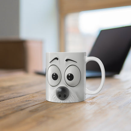 3d Dog V2 - Funny Mug 11oz / 15oz - Decorative Mug