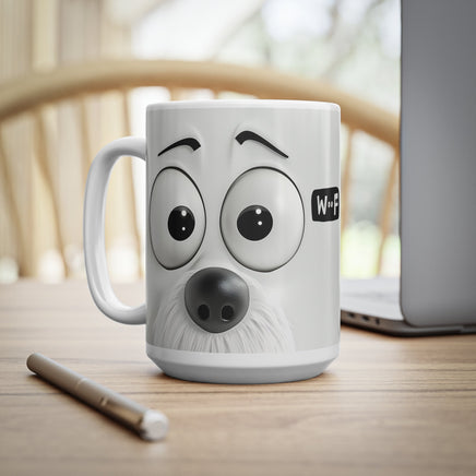 3d Dog V2 - Funny Mug 11oz / 15oz - Decorative Mug