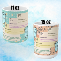 Examples of  11oz / 15oz size mugs