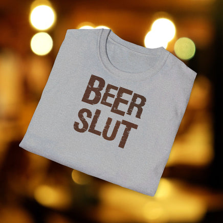 Beer Slut - Unisex Softstyle Funny T-Shirt UK - Decorative T-Shirt