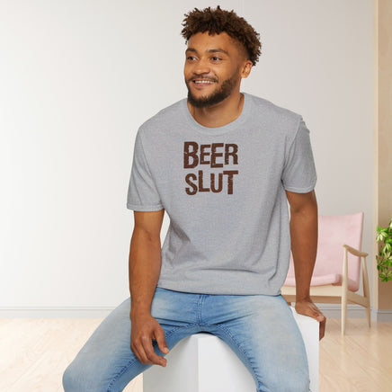 Beer Slut - Unisex Softstyle Funny T-Shirt UK - Decorative T-Shirt