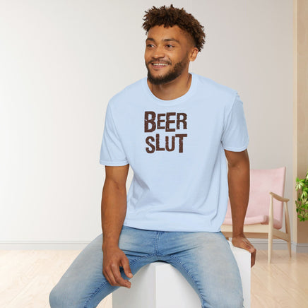 Beer Slut - Unisex Softstyle Funny T-Shirt UK - Decorative T-Shirt