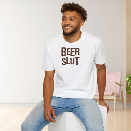 Beer Slut - Unisex Softstyle Funny T-Shirt UK - Decorative T-Shirt