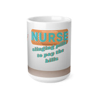 Black Hair Nurse Slinging Pills Mug 11oz - Funny Mug 11oz / 15oz - Decorative Mug