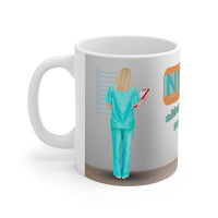 Blonde Nurse Slinging Pills To Pay The Bills - Funny Mug 11oz / 15oz - Decorative Mug