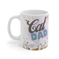 Cat Dad Easily Distracted By Cats - Funny Mug 11oz / 15oz - Decorative Mug