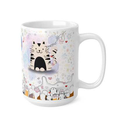 Cat Dad Easily Distracted By Cats - Funny Mug 11oz / 15oz - Decorative Mug