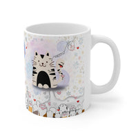 Cat Dad Easily Distracted By Cats - Funny Mug 11oz / 15oz - Decorative Mug