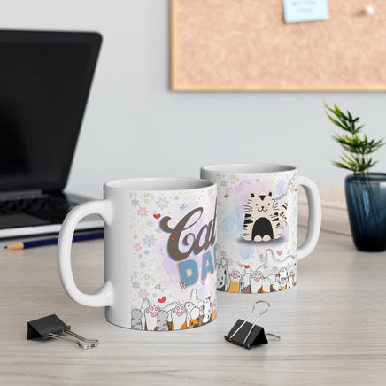 Cat Dad - Funny Mug 11oz / 15oz - Decorative Mug