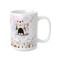 Cat Mum Easily Distracted By Cats - Funny Mug 11oz / 15oz - Decorative Mug