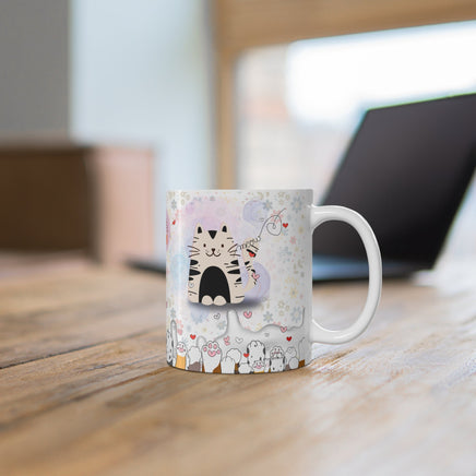 Cat Mum Easily Distracted By Cats - Funny Mug 11oz / 15oz - Decorative Mug