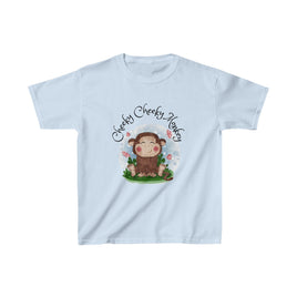 " Cheeky Cheeky Monkey " Kids Heavy Cotton™ Tee - Decorative Kids clothes