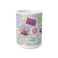 Gym Stickers On Wall - Funny Mug 11oz / 15oz - Decorative Mug