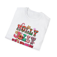 Holly Jolly Vibes - Unisex Softstyle T-Shirt - Decorative T-Shirt