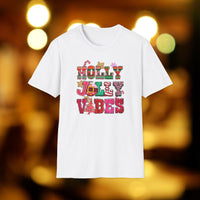 Holly Jolly Vibes - Unisex Softstyle T-Shirt - Decorative T-Shirt