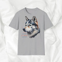 It's Not Dog Hair It's Husky Glitter - Unisex Softstyle UK Funny T-Shirt - Decorative T-Shirt