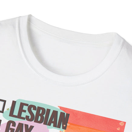 LGBTQ Human Tick Box - Unisex Softstyle UK T-Shirt - Decorative T-Shirt