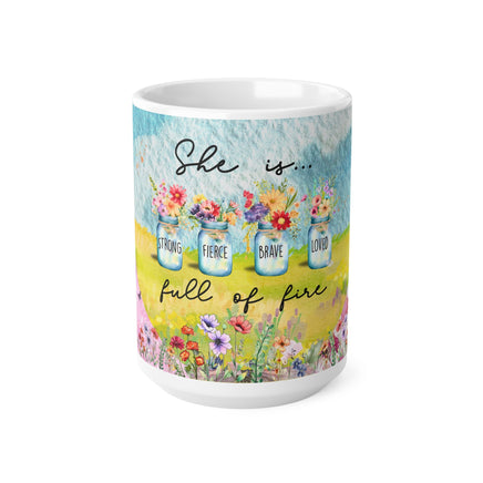 Nordic She Is Full Of Fire Mug  -  11oz / 15oz- Decorative Mug - Gifty McGiftFace