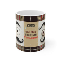 Pops Man Myth Legend Faces - Funny Mug 11oz / 15oz - Decorative Mug