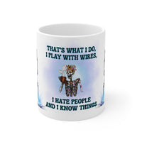 Skeleton That's What I Do Electrician - Funny Mug 11oz / 15oz - Decorative Mug