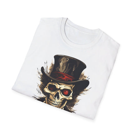 Skeleton Top Hat - Unisex Softstyle Funny T-Shirt - Decorative T-Shirt