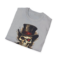 Skeleton Top Hat - Unisex Softstyle Funny T-Shirt - Decorative T-Shirt