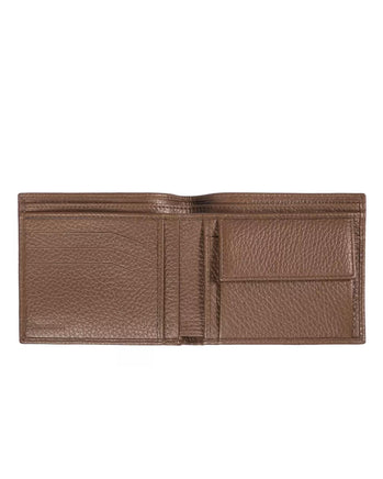 Tumbled Leather Mens Wallet with Coin Compartment and Card Holder One Size Men - Decorative Leather Wallet