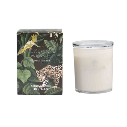 Wick2Ware Australia Scented Candle Lime Basil and Mandarin 400g/14.1 OZ - Decorative Candles