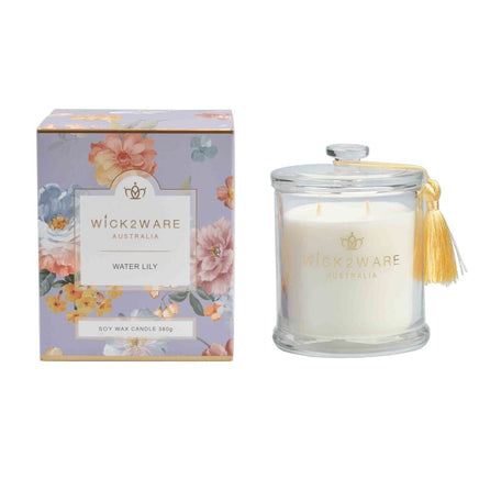 Wick2Ware Australia Scented Candle Water Lily 380g/14.1 OZ - Decorative Candles