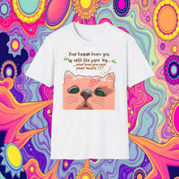 Your Human Hooks You Up with Nip - Unisex Funny T-Shirt UK - Decorative T-Shirt